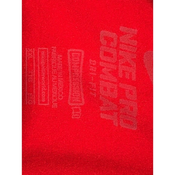 Nike Shirt Mens Red Pro Combat Dri-FIT Compression Athletic Gym Training Sz 2XL - Picture 7 of 10
